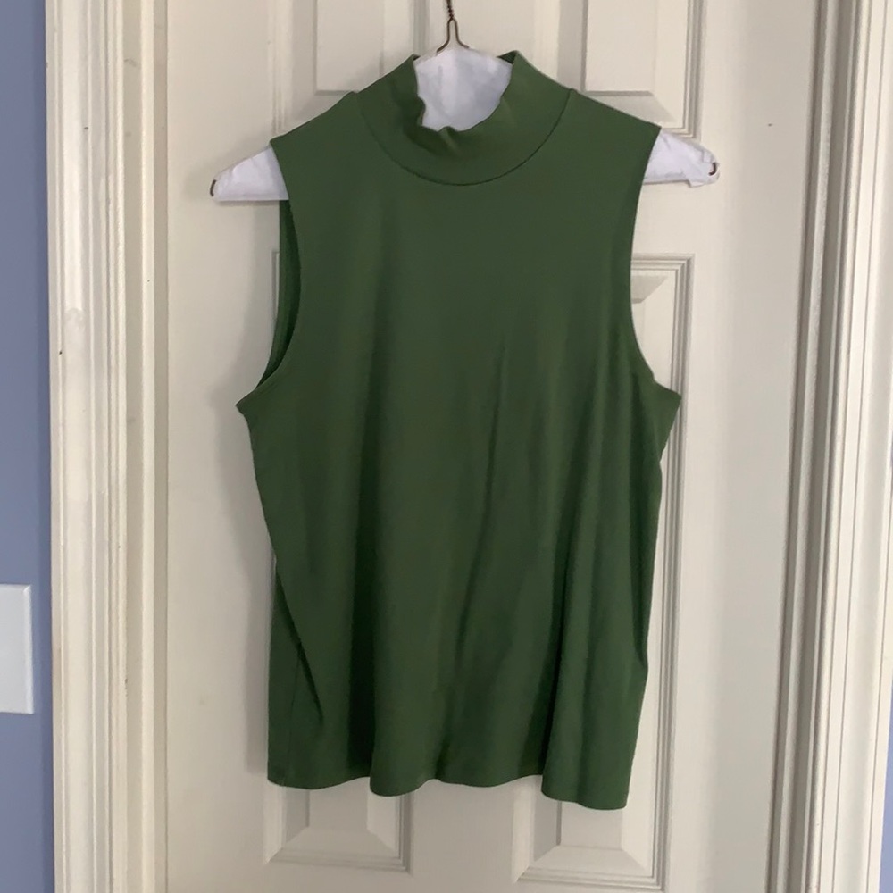 Green turtle neck top